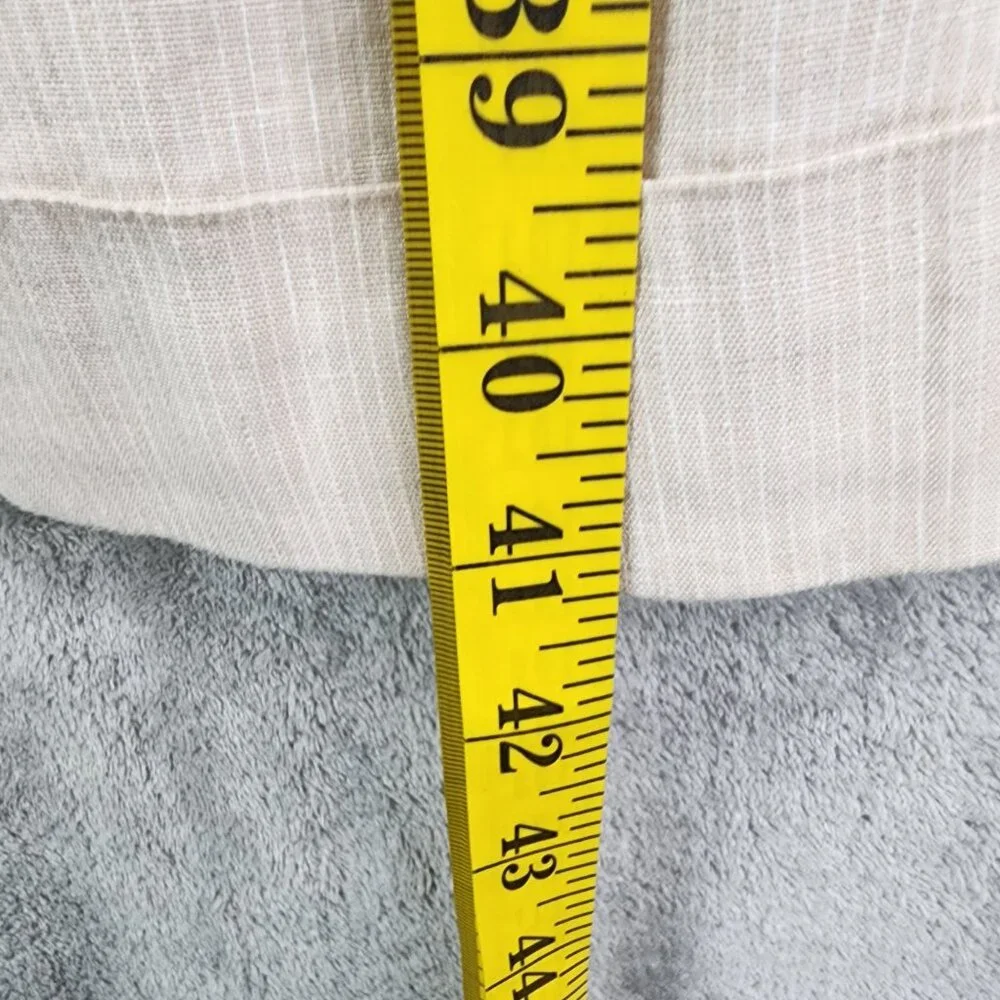 Womens Beige Banana Republic Wide Leg Pants Linen Blend Jackson Fit Stretch 8